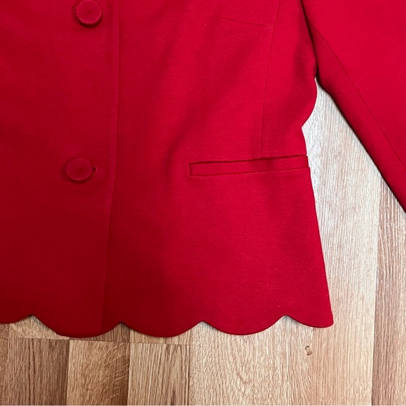 Talbot’s Red Scallop Ponte Jacket - Picture 2 of 12